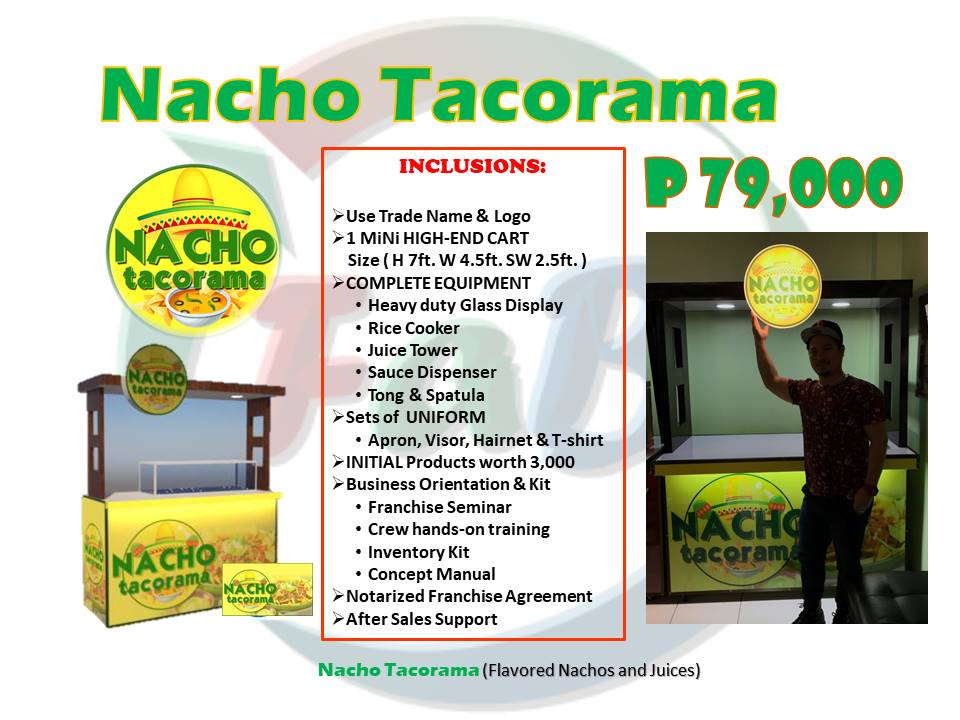 Nacho Tacorama Food Cart Franchise for as low as P79,000